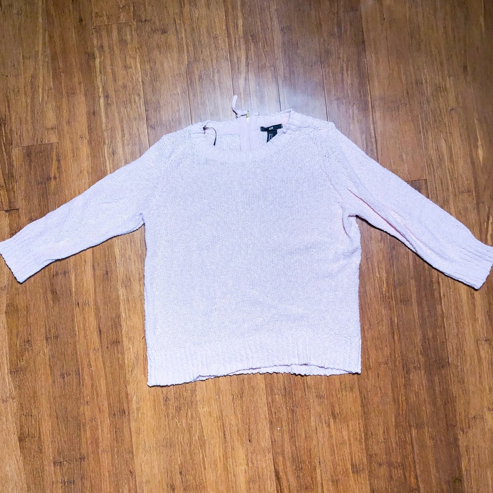 Light Pink H&M Zipper Sweater (Medium)